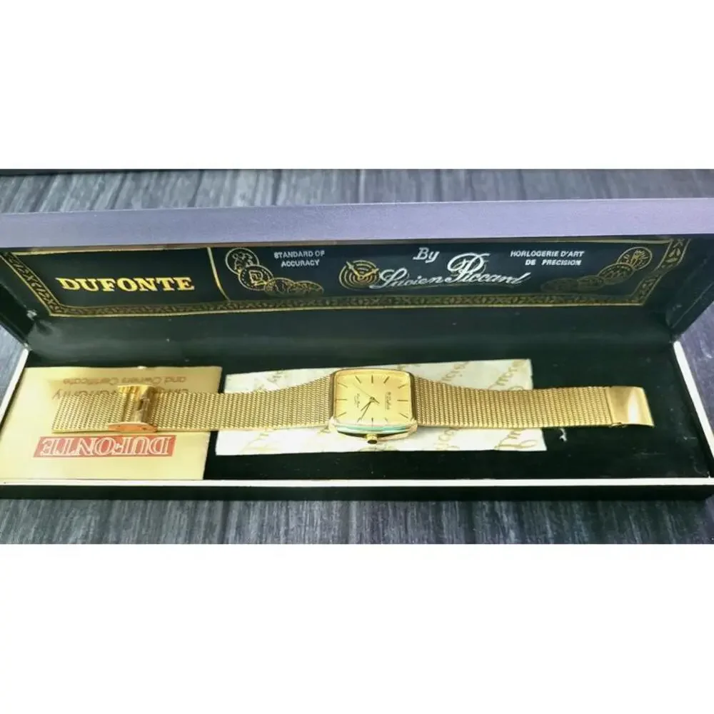 Rare Vintage Dufonte Lucien Piccard Mens Watch New Old Stock - Picture 7 of 13